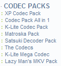 codec pack