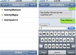 mobilechat目的的iPhone
