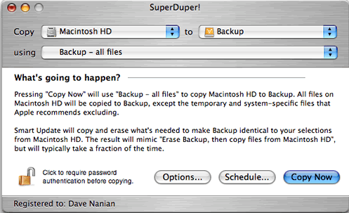 superduper macのバックアップ