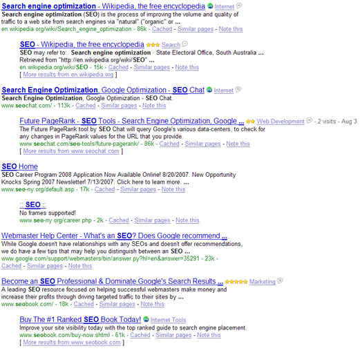 google personalized search