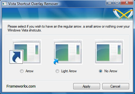vista shortcut remover