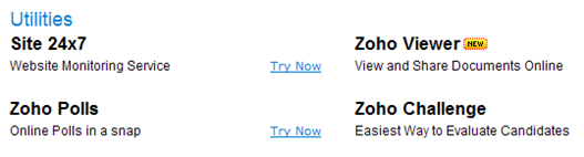Zoho utilità