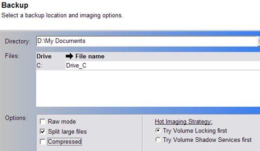 backup image