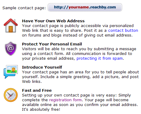 online contact form