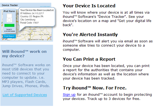 track stolen gadgets
