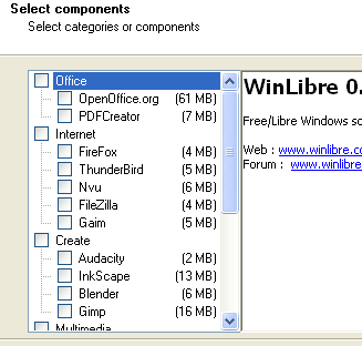 ソフトウェアwinlibre