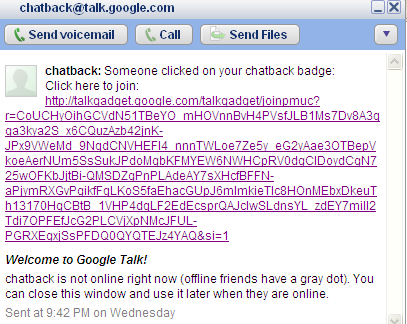 Google的chatback