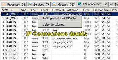 vista-ip-connessioni in dettagli