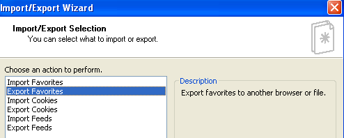 export favorities