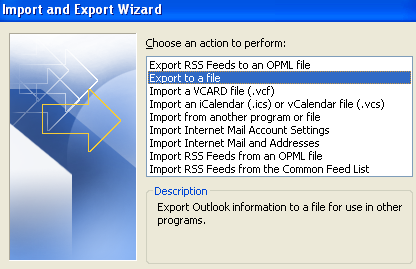 export to a file