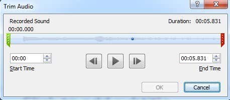 powerpoint music audio trim presentations popup trimming options ll another