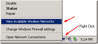 Habida cuenta de disponible-wireless-redes