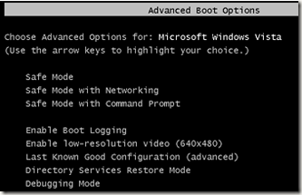 advanced boot options windows
