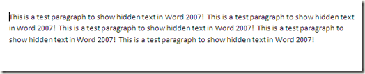 hide text word 2007