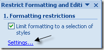 limit formatting