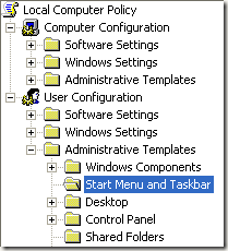 start menu task bar