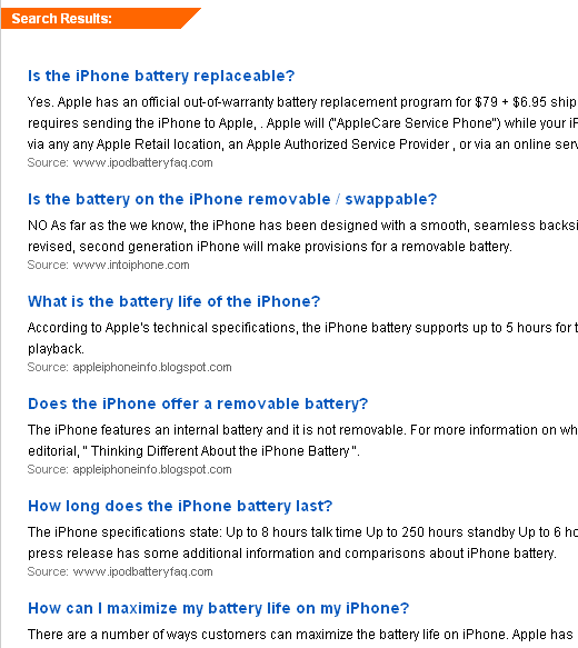 search faqs