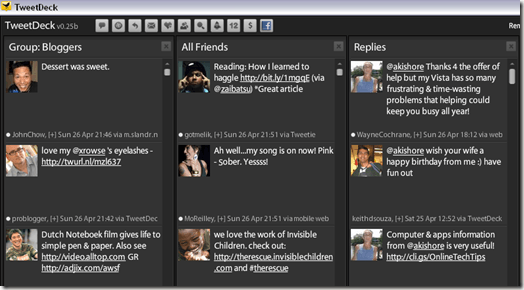 tweetdeck interface