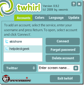 twhirl accounts