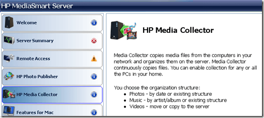 hp media collector