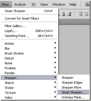 photoshop filter sharpen