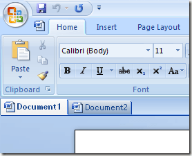 tabbed interface word