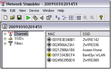 Network Stumbler screenshot