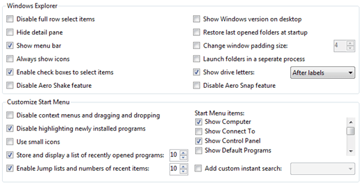 customize windows 7 start menu
