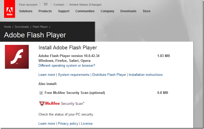 flash player