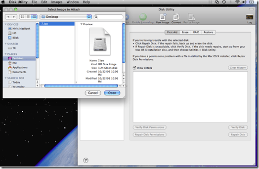 osx disk utility iso