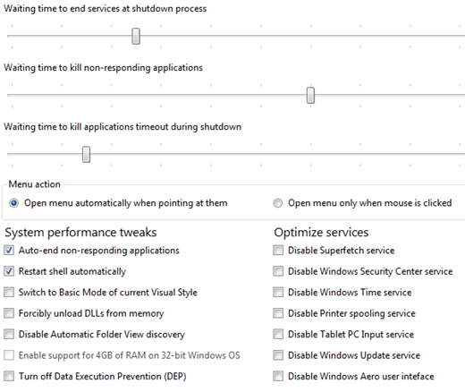 system performance tweaks
