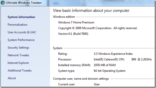 tweak windows 7