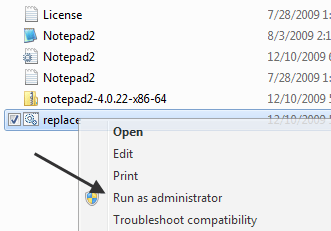 windows 7 replace notepad