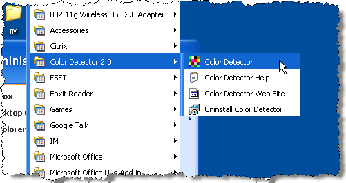 Starting Color Detector