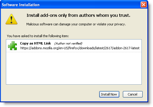 Software Installation dialog box