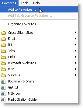 Adding the Clippable webpage to Favorites