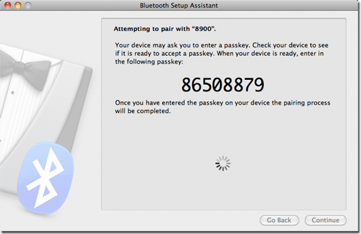 Mac generates passkey.