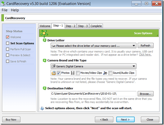 card recovery 2
