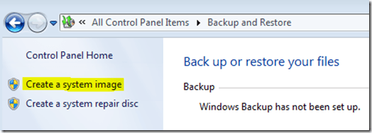 create a system image
