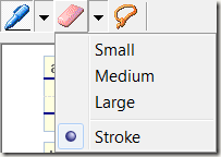 eraser options - my font tool