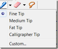 pen options-my font tool