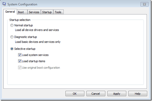 system configuration