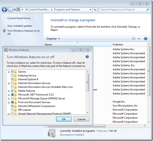 windows components