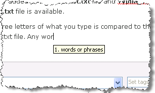 Suggested phrases
