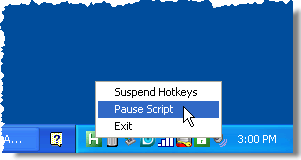 Pausing the TypingAid script