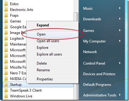 how to view startup programs windows 7