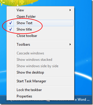 De-select Show Text and Show Title