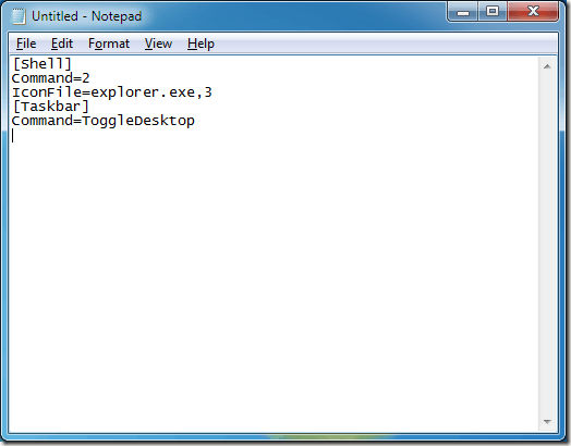 Type the Code into Notepad
