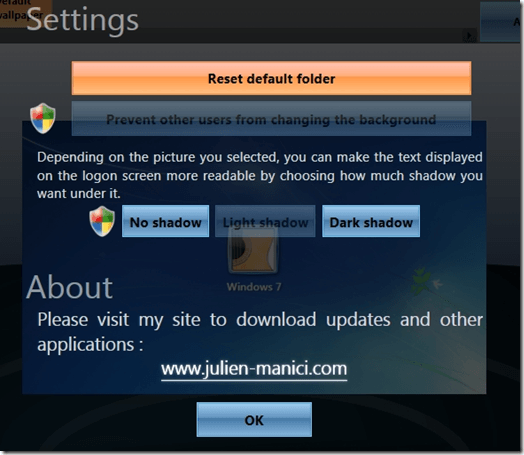 restore default background