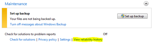 view reliability history
